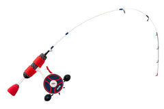 13 FISHING FreeFall Ghost inline ice reel showing inline design for smooth retrieval