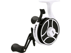 13 FISHING Freefall Ghost reel front shot showing precise depth control for ice fishing