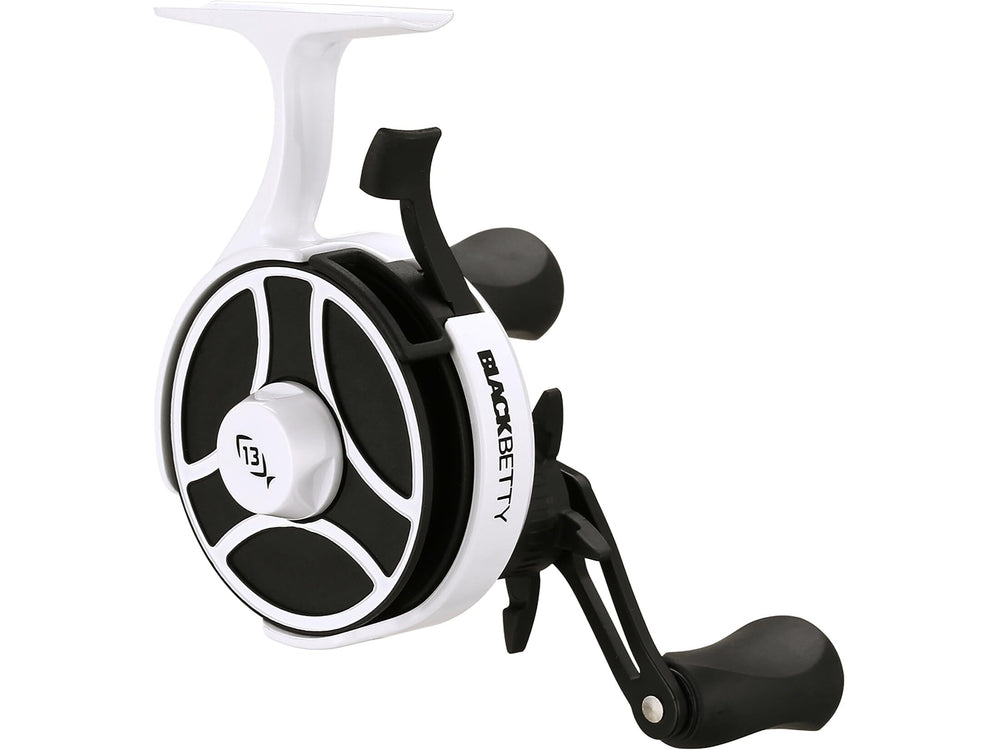 13 FISHING FreeFall Ghost reel front view showing depth targeting readiness