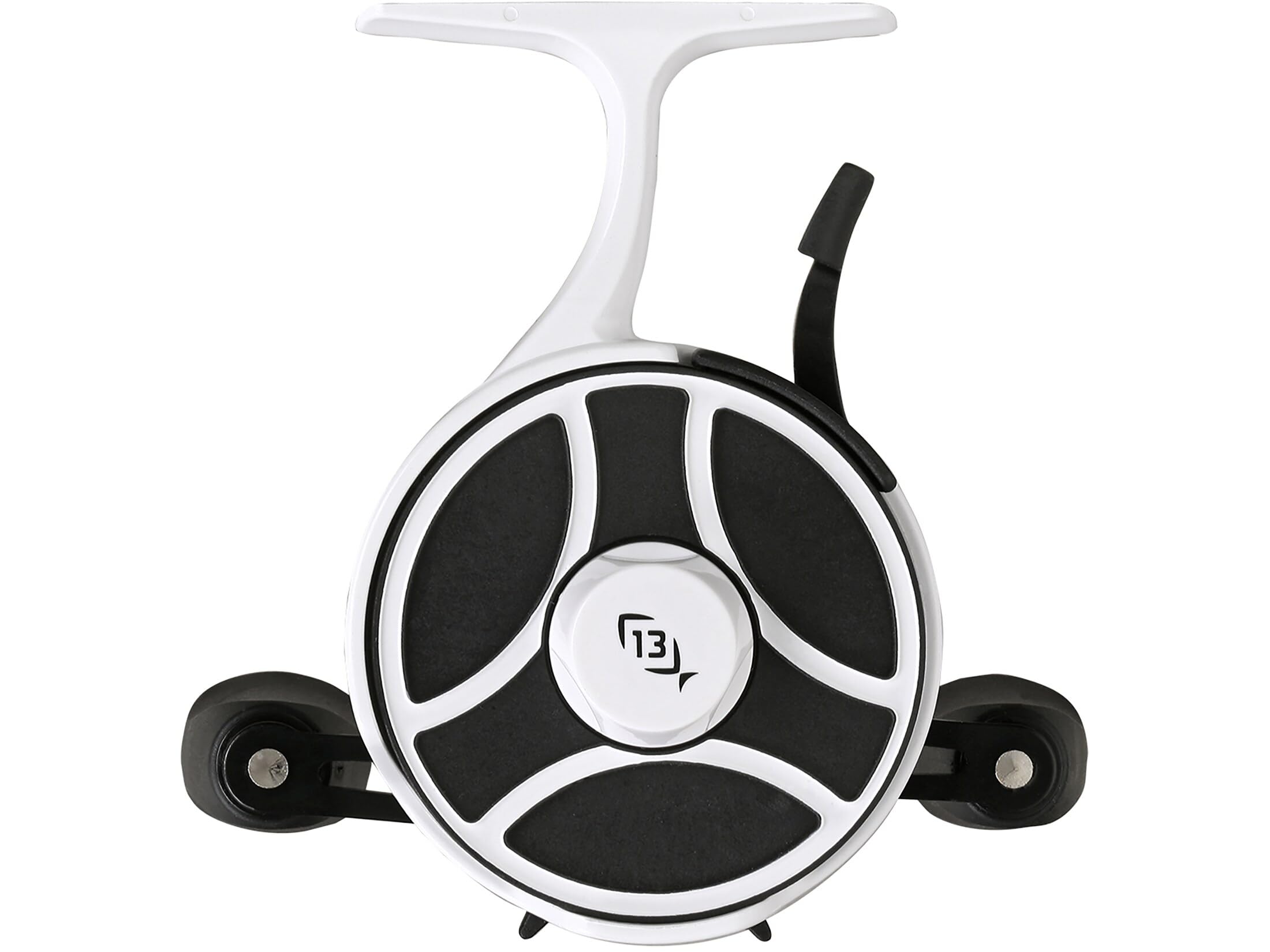 13 FISHING FreeFall Ghost reel side view for smooth left hand retrieval