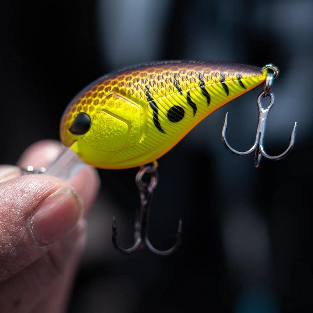 13 FISHING Gordito hooks close-up shows VMC black nickel hooks.