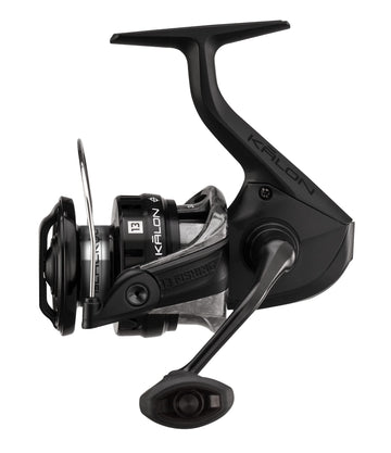 13 Fishing Kalon O Blackout spinning reel side profile showing compact rugged design.