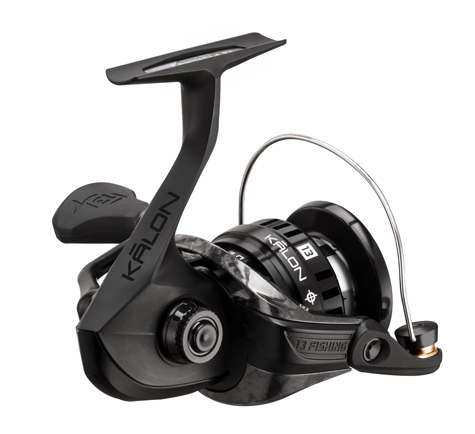 13 Fishing Kalon O Blackout Z Cast gear close-up with CNC precision.