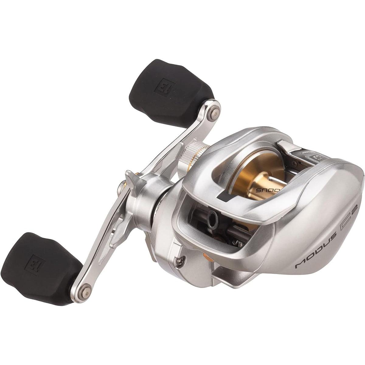 The 13 Fishing Modus C2 front view highlights a durable HD aluminum frame for a solid feel.