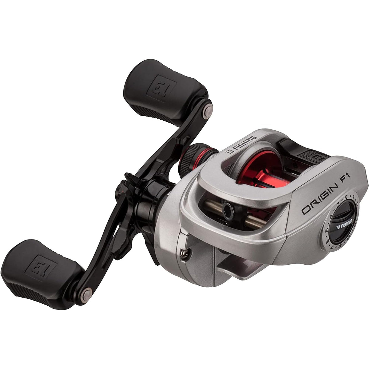 Origin F1 reel front view highlighting balanced design for long casts