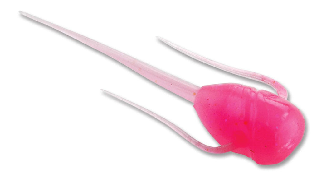 13 FISHING Paralyzer panfish plastics in Bubble Gum color attract panfish with lifelike motion