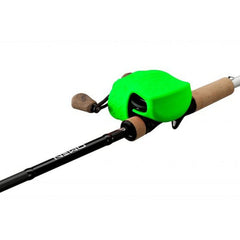 13 FISHING Skull Cap baitcast reel cover protects reels from dings and dirt.