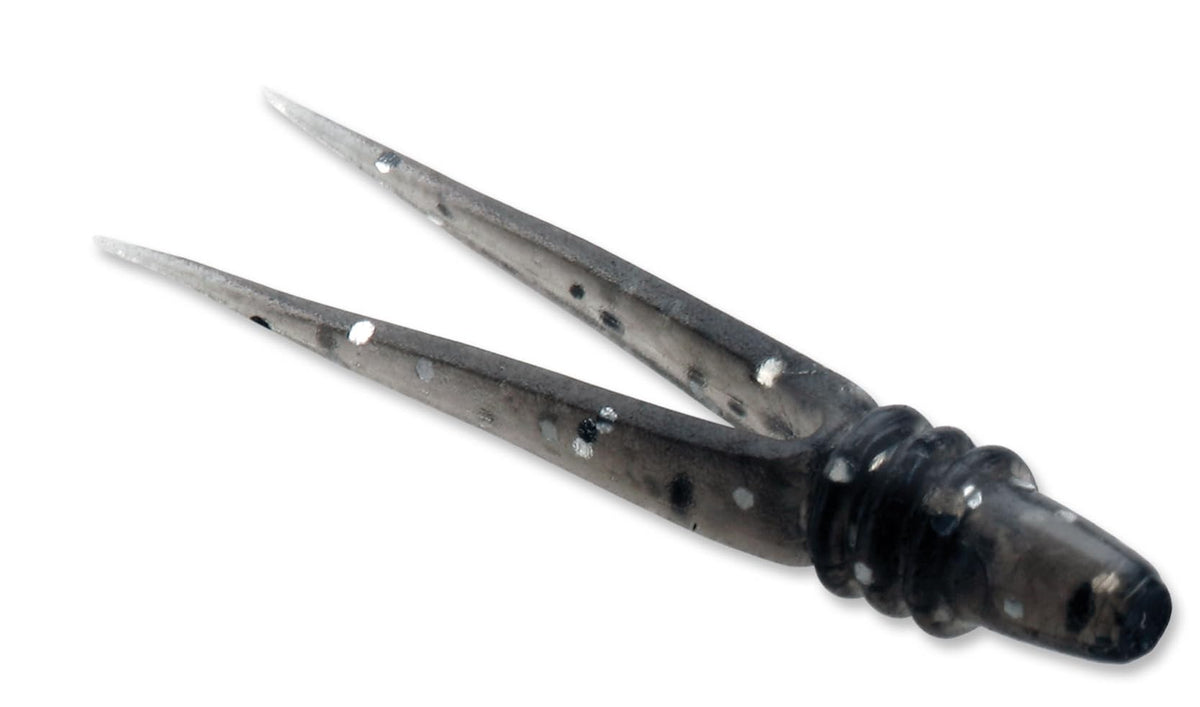 13 FISHING Sneak panfish plastics in Black Magic deliver lifelike action for ice fishing bites.