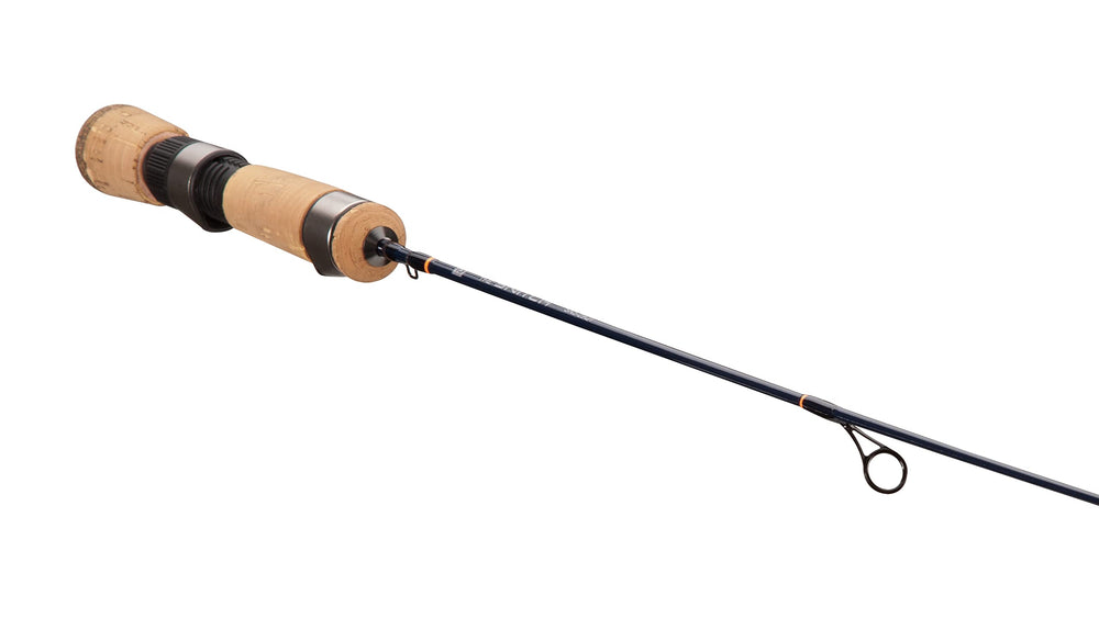 Graphite frame keeps the rod light yet sturdy for ice jigging.