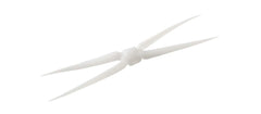 13 FISHING Tetrad Panfish Plastics White No. 1, ideal for jigging and tip-up fishing.