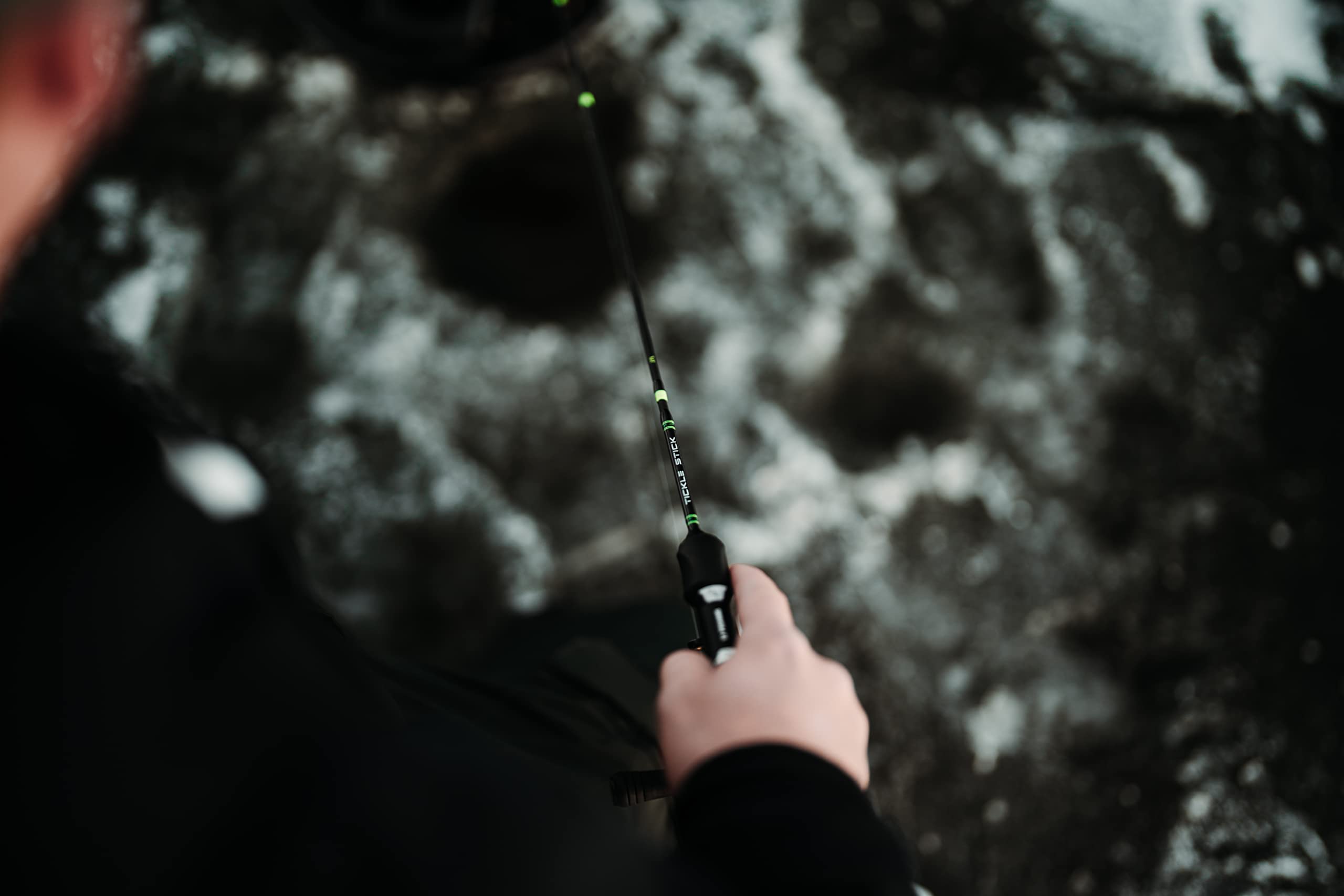 13 FISHING Tickle Stick flat-tip blank improves rigidity during hook sets.