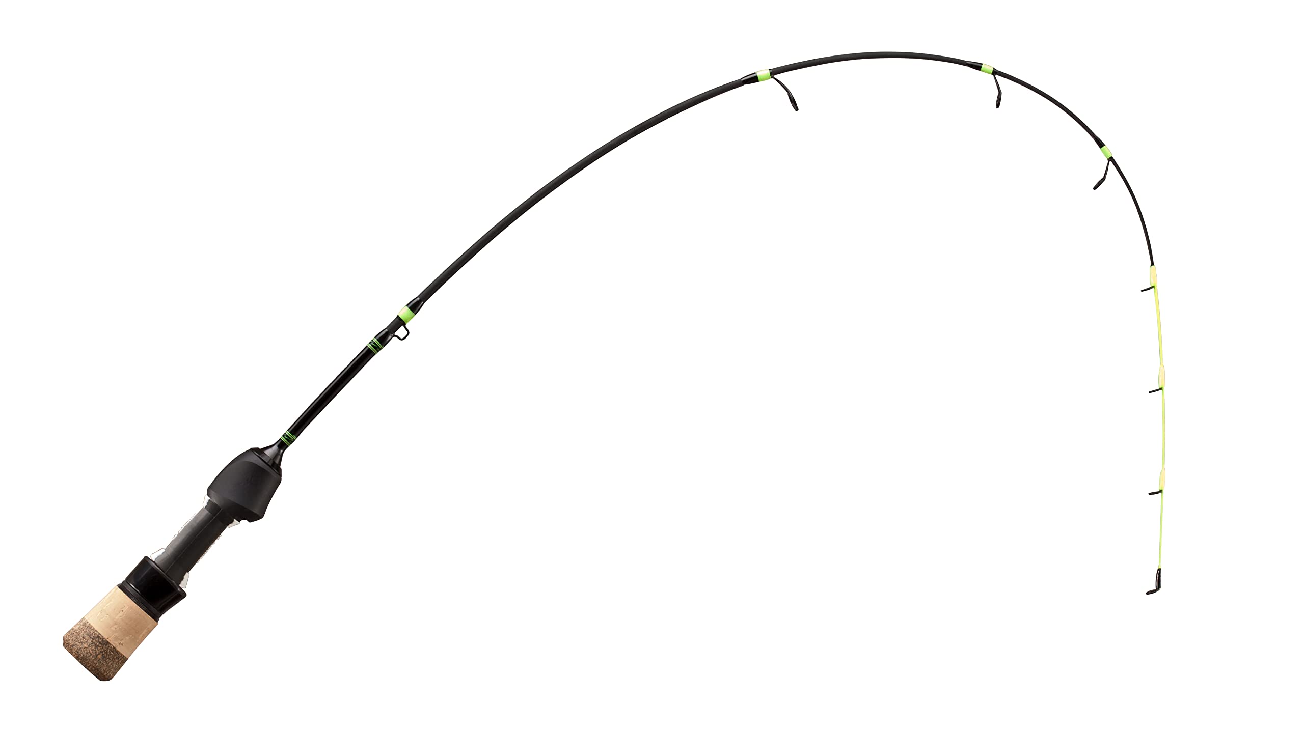 13 FISHING Tickle Stick ice rod with flat-tip blank for better strike detection.