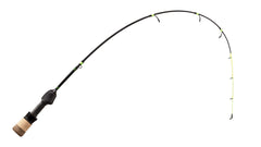 13 FISHING Tickle Stick ice rod with flat-tip blank for better strike detection.