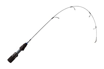 13 FISHING White Noise Ice Combo 26M reel ready for quick retrieves