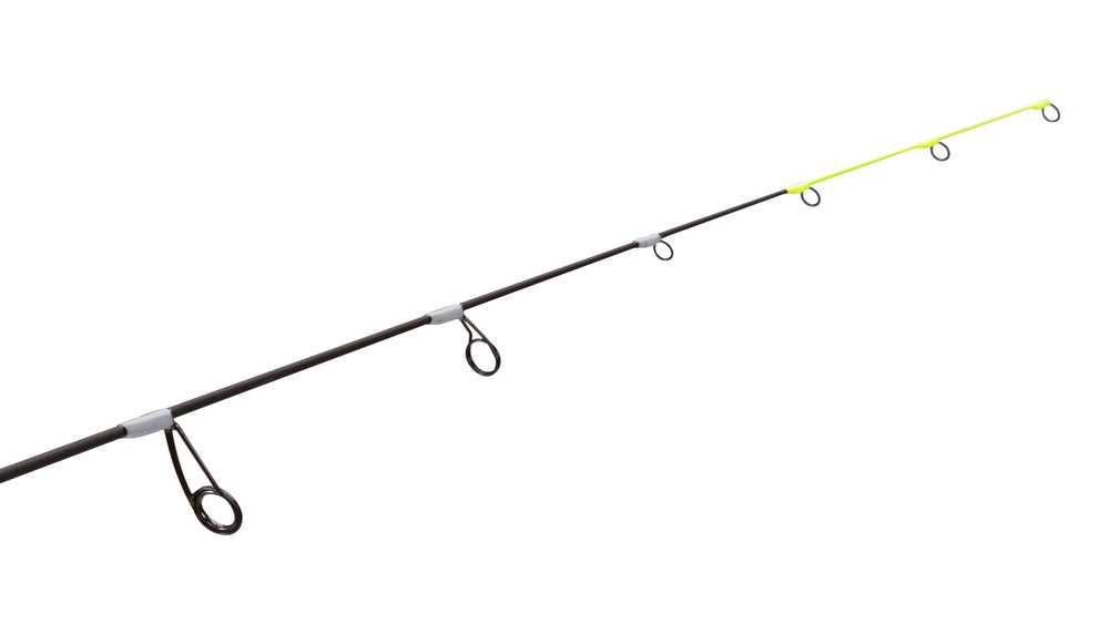 13 FISHING Wicked Pro ice rod 28ML hi-vis tip aids quick bite detection.