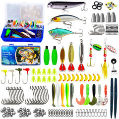 145pcs fishing tackle box kit with tackle included contents