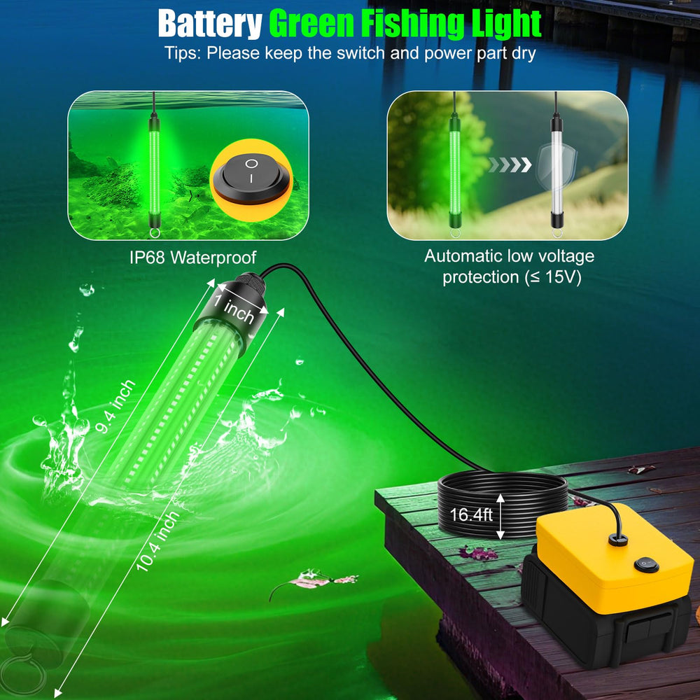 16.4 ft waterproof cable for extended reach on water