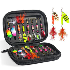 16-piece fishing lure kit with spinner baits