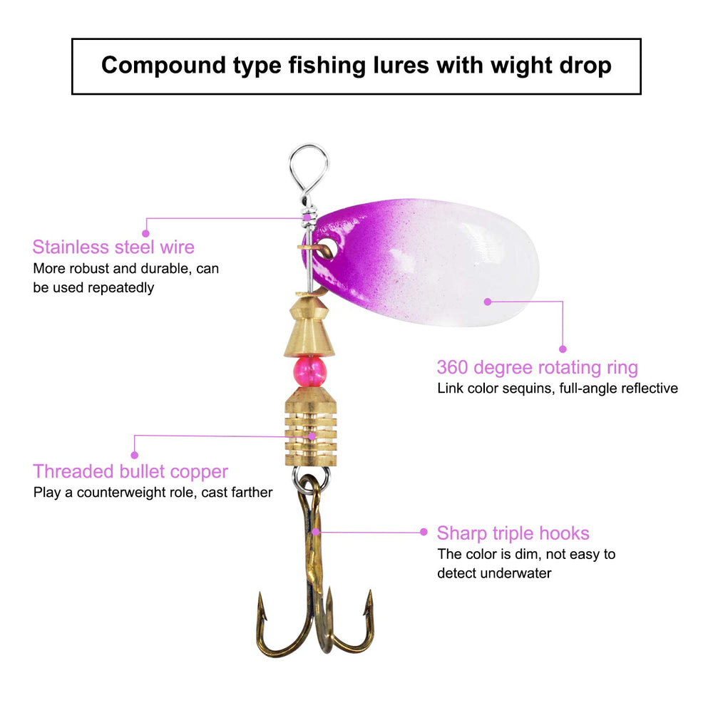 Lures suitable for bass, trout and crappie fishing