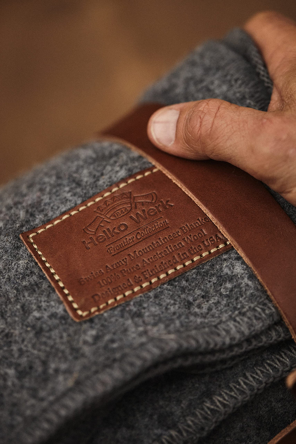 1844 Helko waxed canvas closeup emphasizes beeswax finish and water-repellency