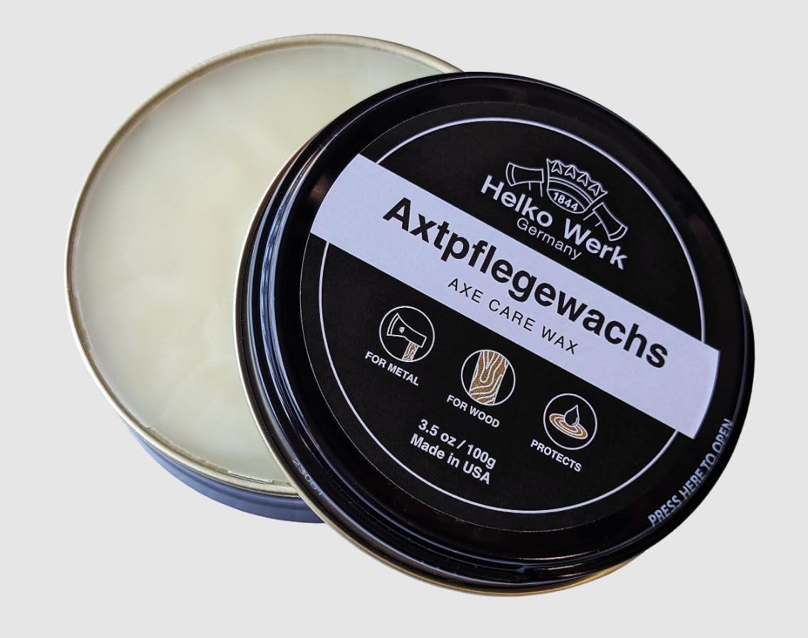 1844 Helko Werk Axe Wax provides protective coating for blade and head