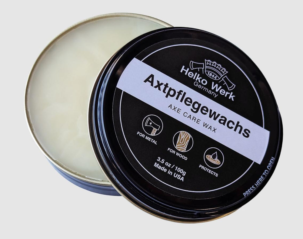 1844 Helko Werk Axe Wax provides protective coating for blade and head