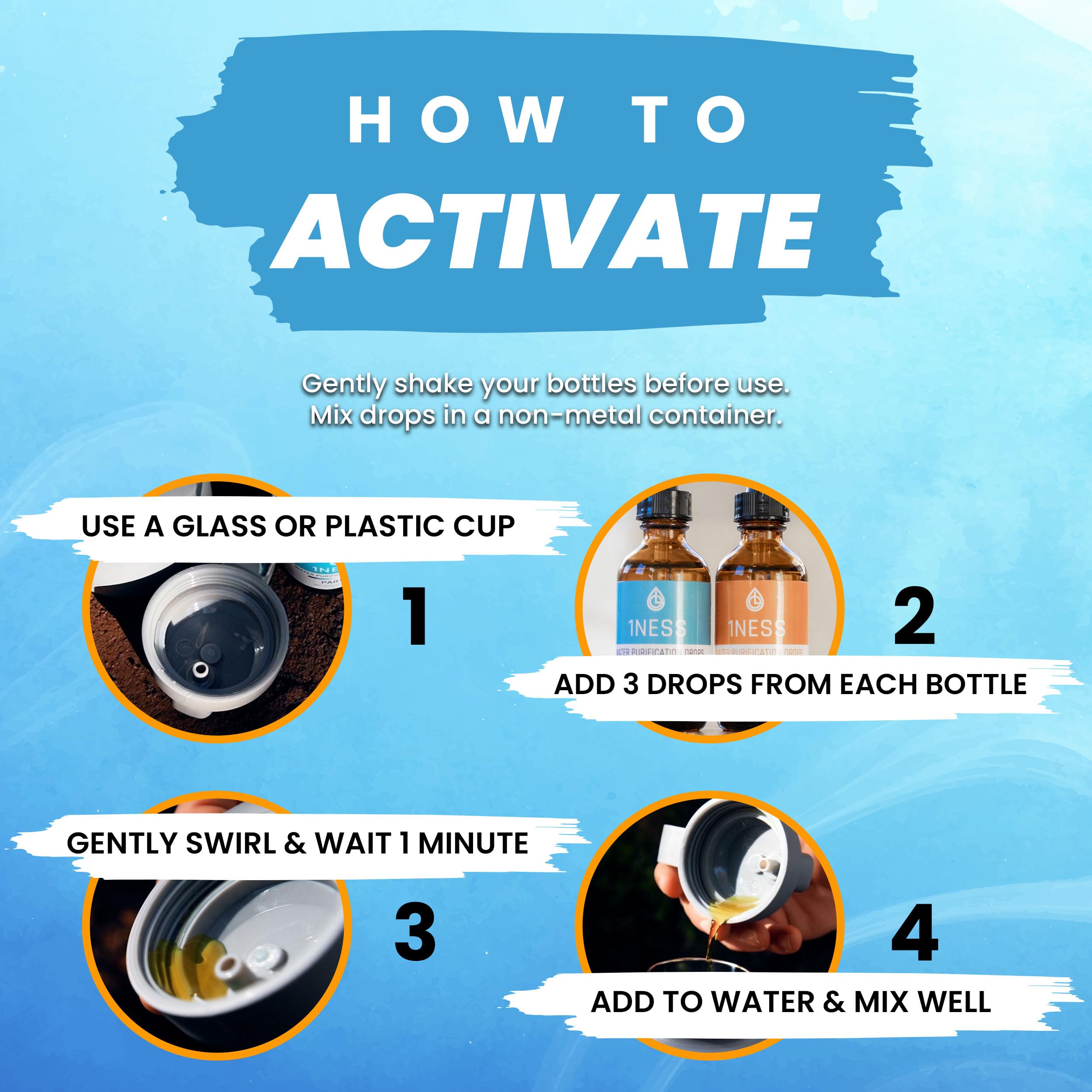 Long shelf life helps keep survival gear ready with this chlorine dioxide kit