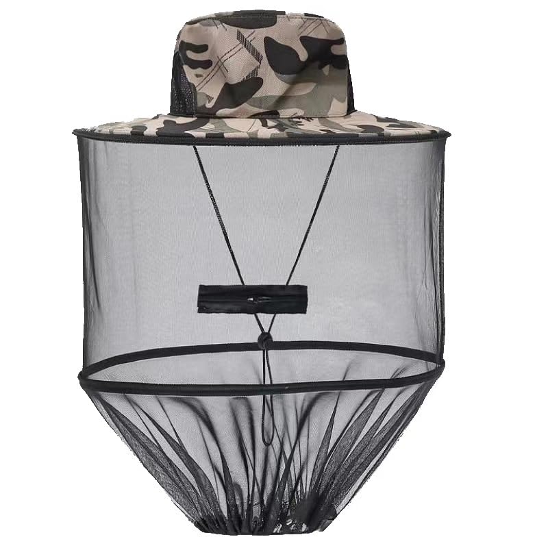 Front view of the 1Pack Anti-Mosquito Mesh Cap with removable netting