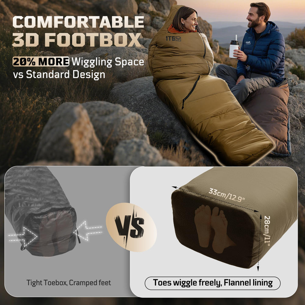 1TG Tactical sleeping bag interior pocket stores phone or essentials securely.