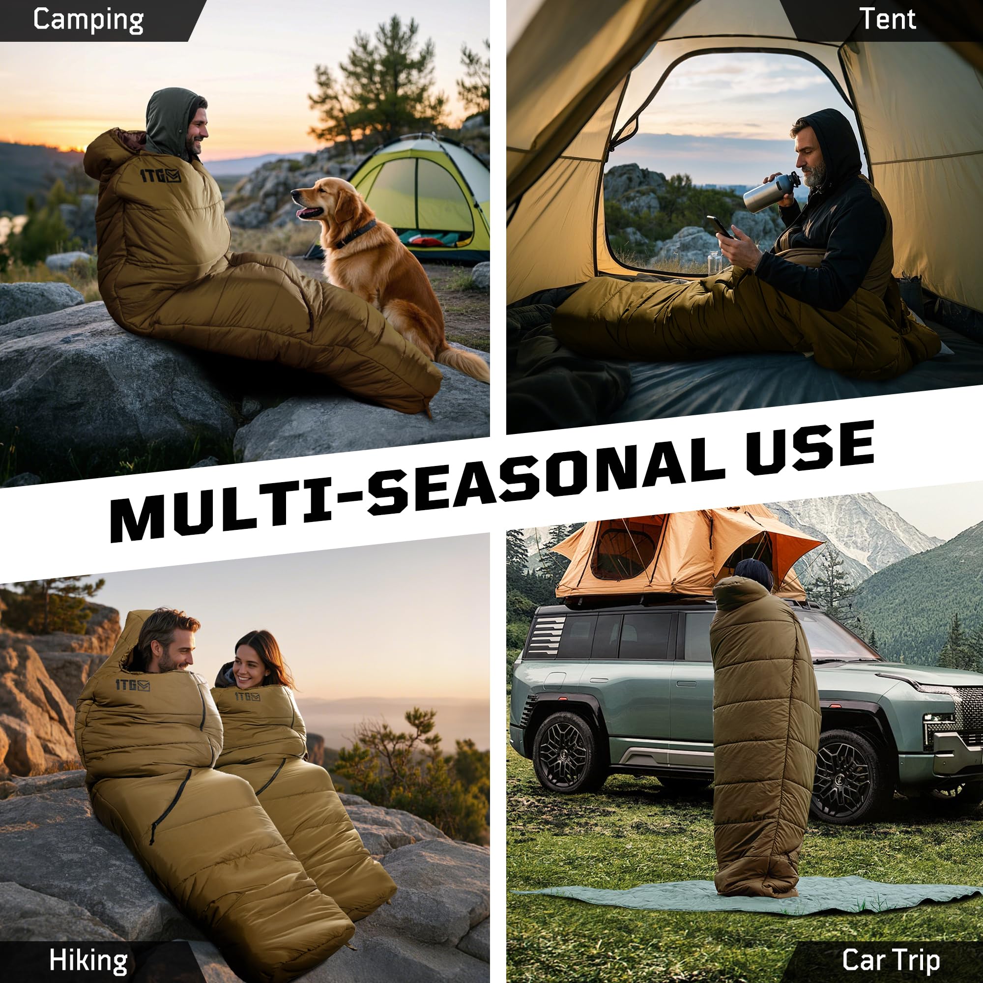 1TG Tactical sleeping bag designed for military-spec portability and rugged use.