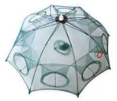 Foldable crawfish trap with 18 ft nylon rope - front view