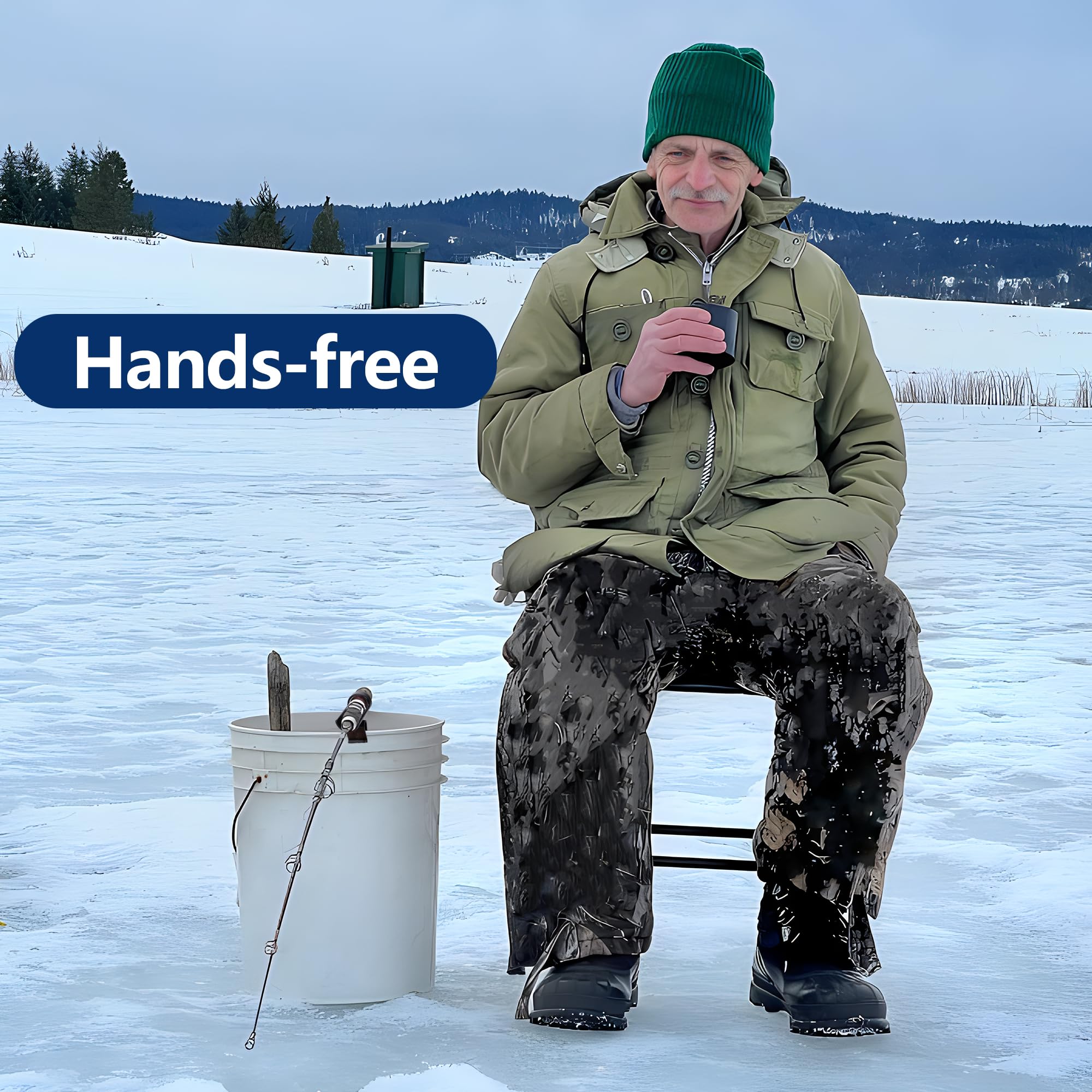 Bottom clip design provides sturdy stabilization on the bucket