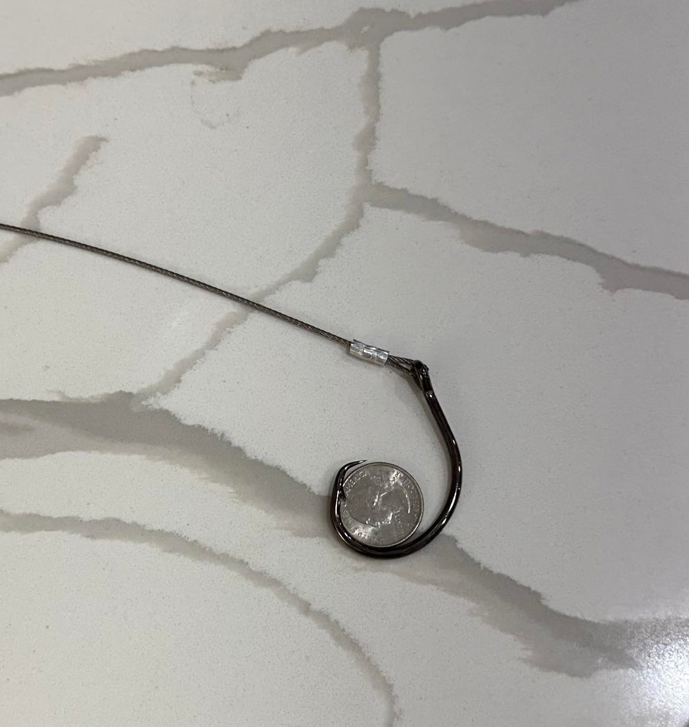 200 lb monofilament shock leader and swivels