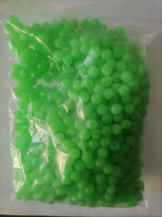 200 pieces 8mm soft glow fishing beads - glow in the dark rig beads