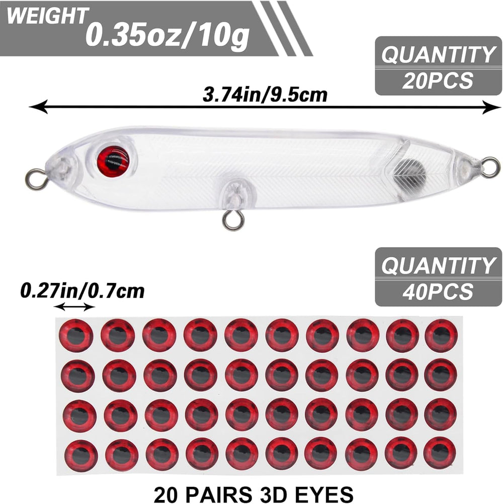 Close-up of durable plastic and stainless steel lure blank