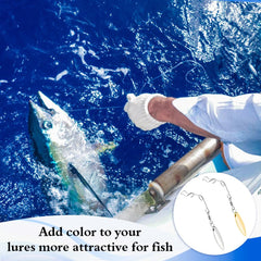 Spinner baits rotating freely in water to attract fish