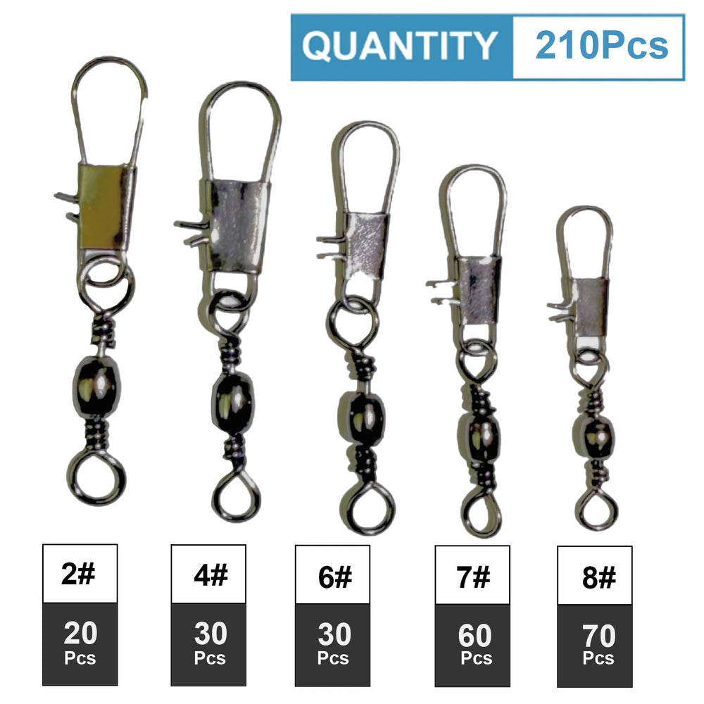 Contents of the 210-piece swivels kit
