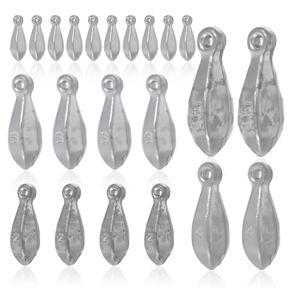 22pcs Pb Bank Sinkers Kit – 1oz weight