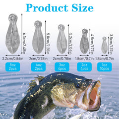 22pcs Pb Bank Sinkers Kit – 2oz weights