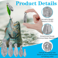 22pcs Pb Bank Sinkers Kit – 3oz weights