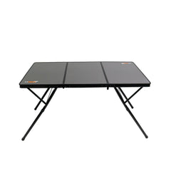23ZERO Two-Fold camping table open, spacious work surface ideal for cooking and prep.