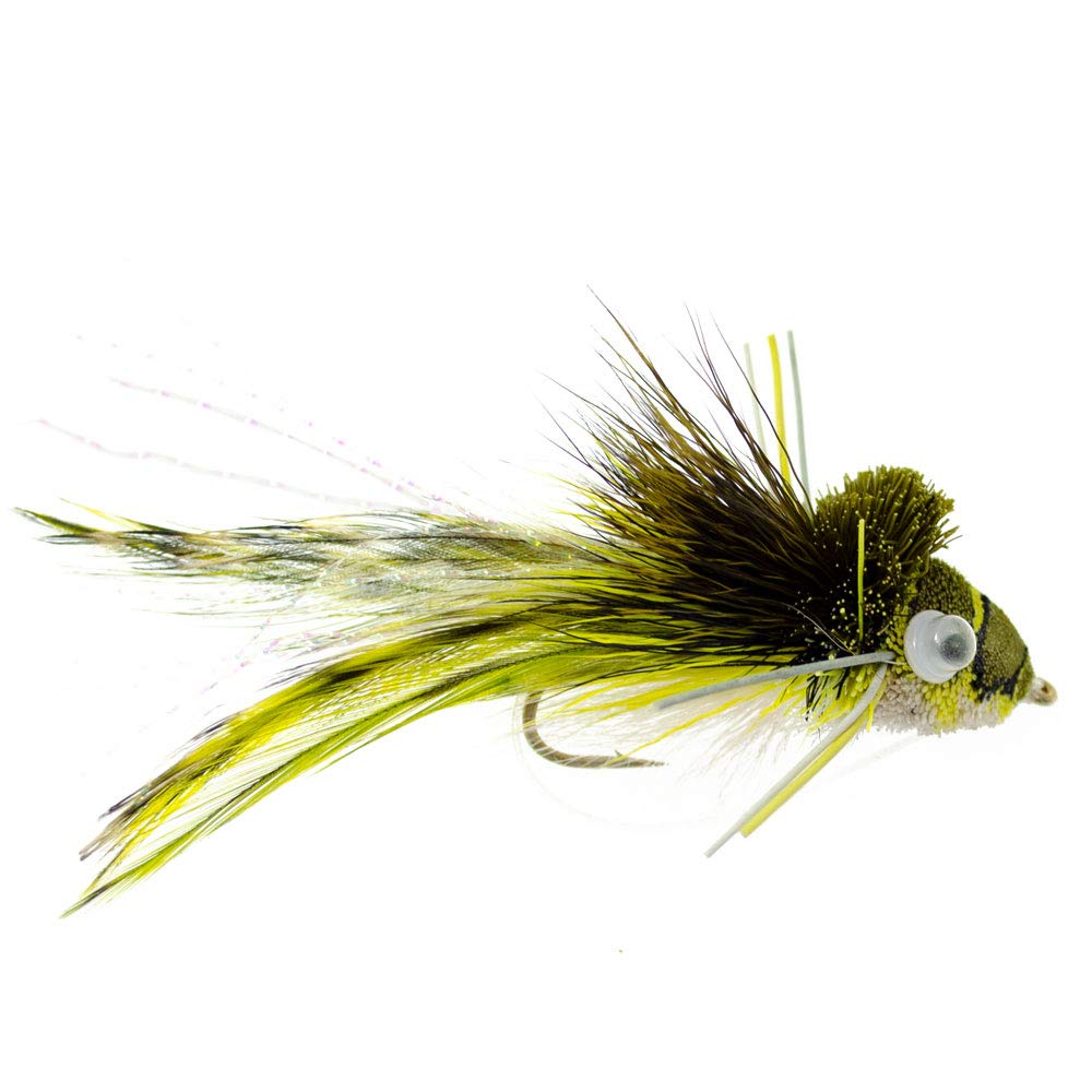 Assorted 24 bass flies including poppers and subsurface flies