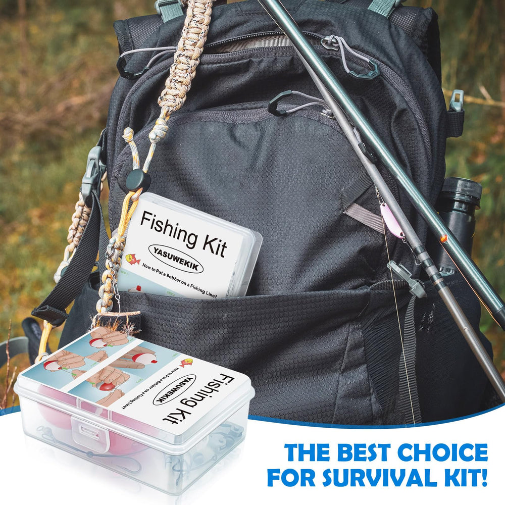 Portable mini fishing kit for camping, hiking, and travel