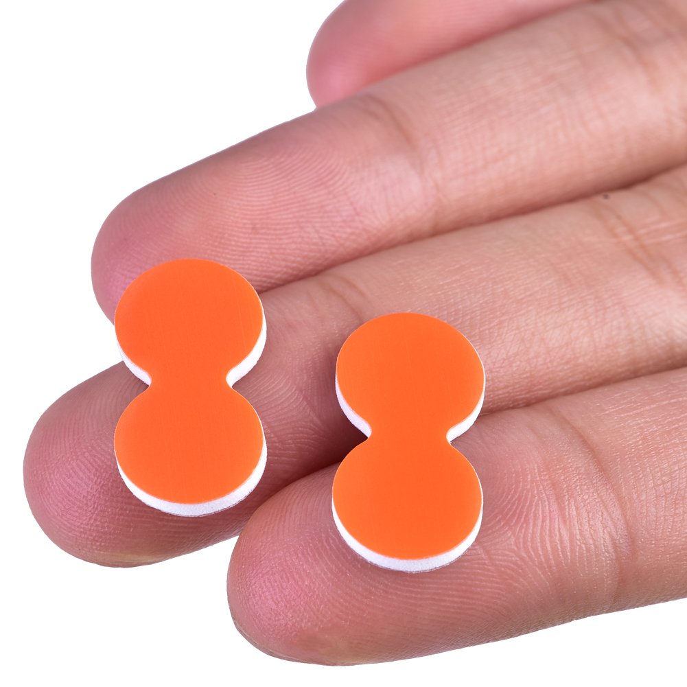 Durable EVA fishing floats in bright orange