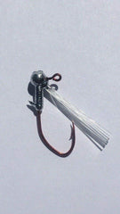 25 Pack 1/32 oz Weedless Crappie Jig Heads with #4 Red Sickle Hooks