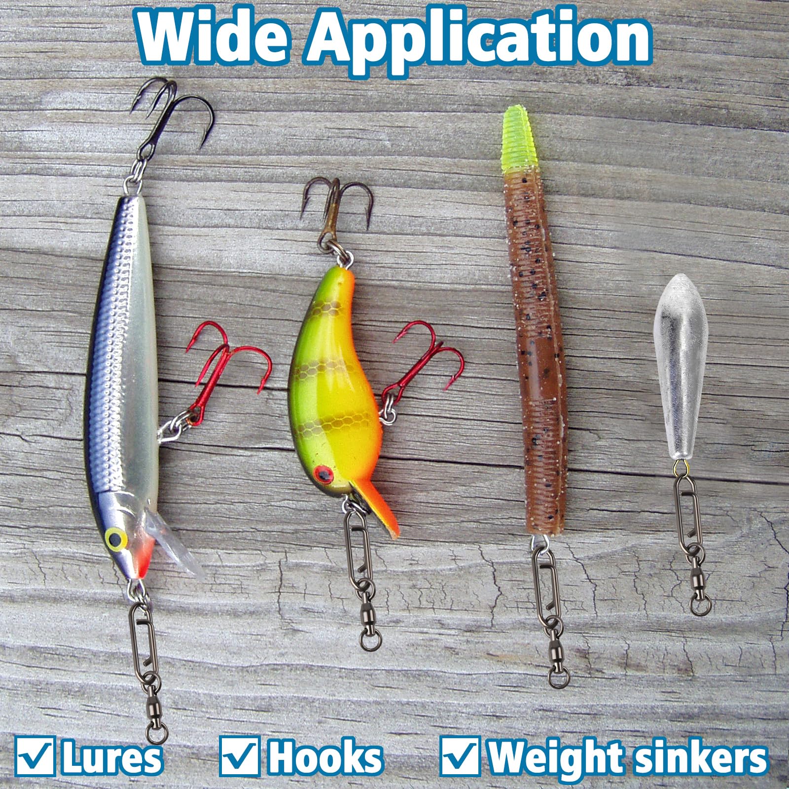 High-strength stainless steel fishing clips 40mm size