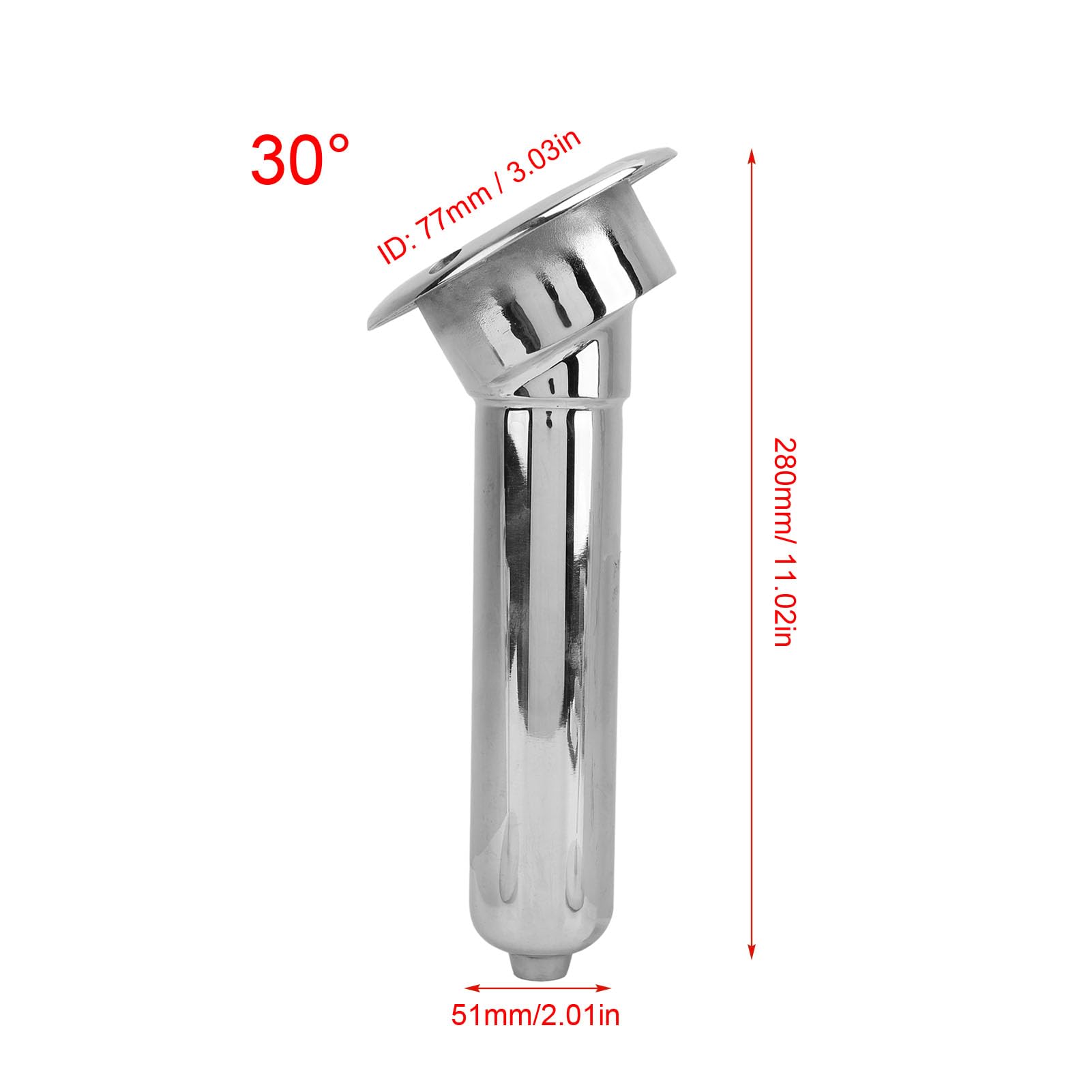 280mm round-top cup holder integrated with rod holder