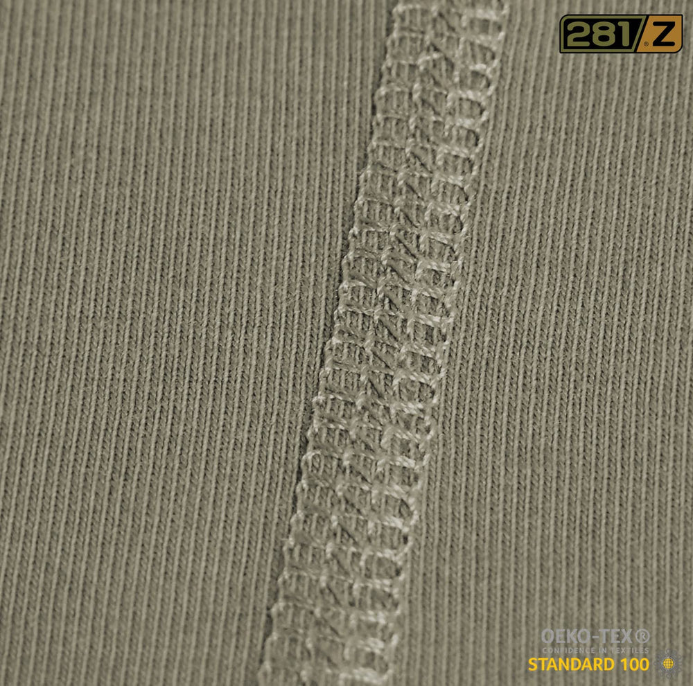 281Z Punisher Combat T-Shirt fabric closeup showing durable natural fibers for rugged use.