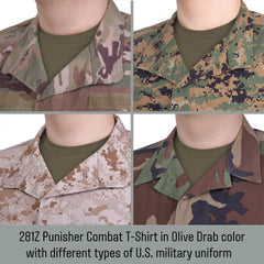 281Z Punisher Combat T-Shirt fabric detail close-up shows natural cotton softness