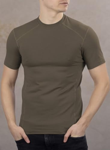 281Z Punisher Combat T-Shirt olive drab fabric texture indicates breathable cotton and comfort